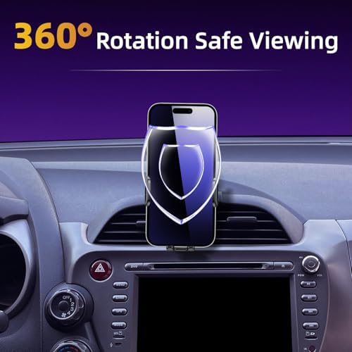 Enhanced Car Phone Holder for Honda Fit (2009-2014) – Adjustable Cradle Mount for 4-7 Inch Smartphones, Perfect Fit for Safe Navigation and Hands-Free Calls, 360° Rotation for Optimal Viewing, Easy Tool-Free Installation, Durable and Stylish Auto Accessory