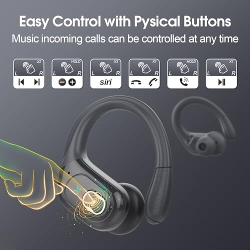 Ultimate Bluetooth 5.4 Wireless Earbuds with 75-Hour Playtime – Ergonomic Deep Bass Sport Headphones with IPX7 Waterproof Rating for Active Lifestyles, Advanced ENC Noise Cancelling Mic for Superior Call Clarity – Ideal for Fitness and Outdoor Activities