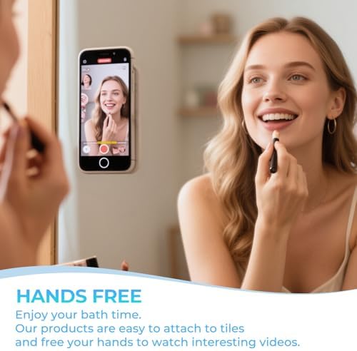 Mag Safe Suction Mount for i Phone 12-16 Series | Premium Silicone Phone Holder with Magnetic Grip | Hands-Free Video Recording and Streaming | Transparent Design for Seamless Integration | Ideal for Tik Tok and Instagram Content Creation