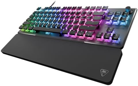 Experience Unmatched Gaming Precision with Turtle Beach Vulcan TKL Tenkeyless Mechanical Keyboard – Linear Titan Switch, Customizable AIMO RGB Lighting, Durable Aluminum Build, and Portable USB-C Connectivity for Ultimate Performance and Style
