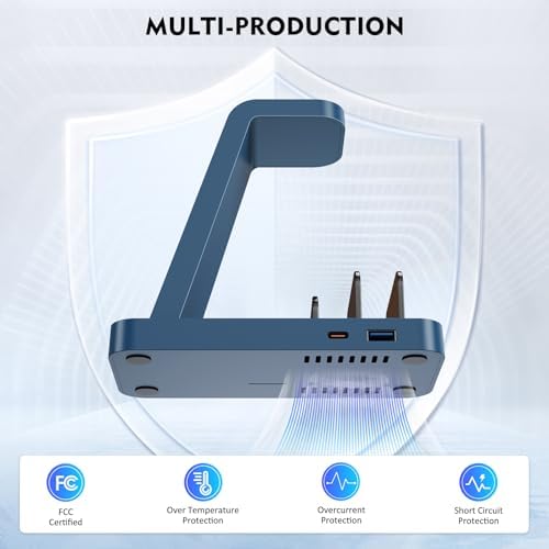 Revolutionize Your Charging Routine with the 5-in-1 Wireless Charging Station for i Phone – Fast, Efficient Dock for i Phone 16, 15, 14, 13, 12 Pro Max, Apple Watch, and Air Pods – Enhanced Compatibility, Intelligent Power Delivery, and Sleek Design for Clutter-Free Convenience