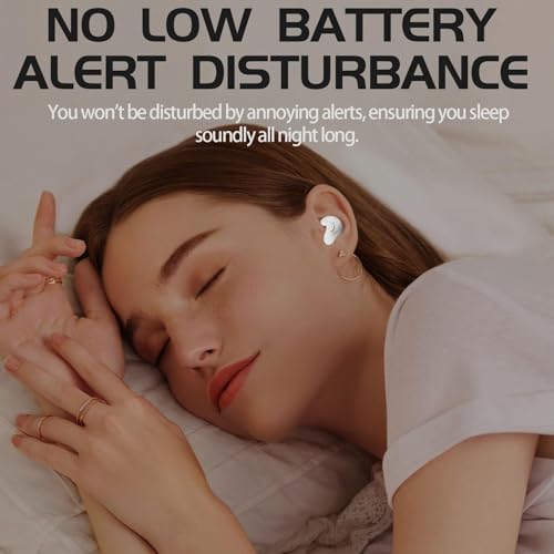 Invisible Sleep Headphones for Side Sleepers – Ultra-Comfortable Bluetooth 5.3 On-Ear Design with Advanced Noise Isolation and Crystal-Clear Audio Quality, Perfect for Restful Sleep and Relaxation, Featuring Dual LED Power Indicator for Easy Monitoring