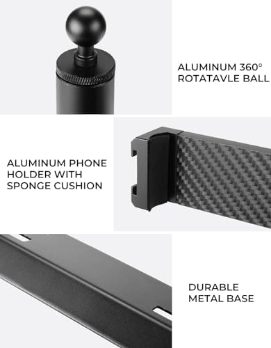 Elevate Your Ford F150 Driving Experience with JOYTUTUS Premium Aluminum Phone Holder Dash Mount (2021-2024) – Secure Vibration-Resistant Design for Enhanced Safety and Convenience – Effortless Tool-Free Installation and Sleek Aesthetic Integration