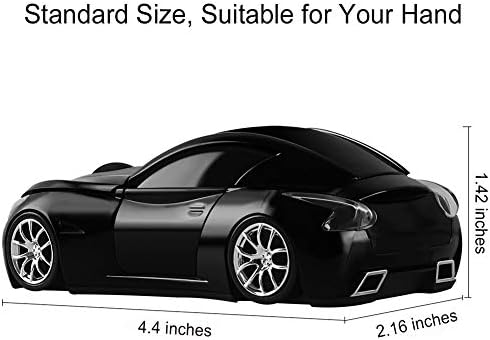 Sleek Yellow Wireless Car Mouse – Cool Sports Car Design for Enhanced Precision with 1600 DPI Optical Technology | Lightweight & Portable USB Receiver Mouse for Laptops, PCs, and Travel | Perfect Gift for Tech Lovers and Professionals
