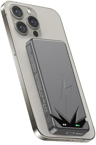 Compact Magnetic Power Bank – 5000 m Ah Wireless Charger with 20 W PD Fast Charging for i Phone 16/15/14/13/12 Pro/Mini/Max – Sleek Gold Design for Enhanced Portability and Compatibility