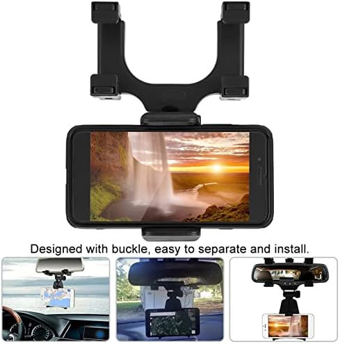 Universal 360-Degree Rotating Car GPS Mount – Secure Rearview Mirror & Dashboard Holder for Mobile Devices – Enhanced Stability, Effortless Navigation & Driver Safety Solution