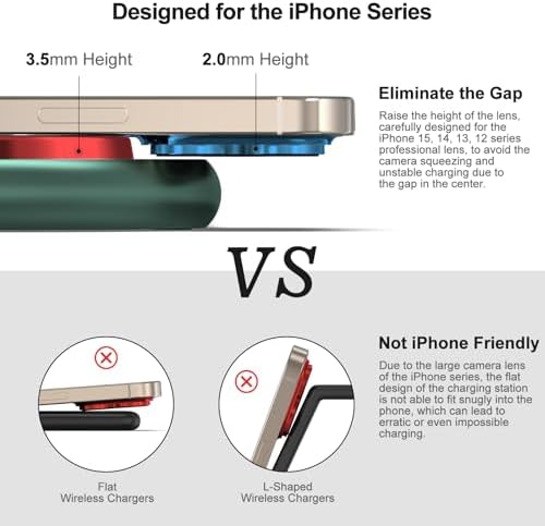 Sleek 3-in-1 Magnetic Charging Station for Apple Devices – Fast Mag-Safe Wireless Charger Stand for i Phone 16/15/14/13/12, Apple Watch, and Air Pods – Elegant Golden Design with Enhanced Compatibility and Safety Features