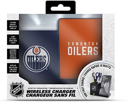 SOAR NHL Wireless Charging Station and Desk Organizer – Premium Qi Fast Charger with Team Logo for Sports Fans, Sleek Accessory Holder for a Tidy Workspace, Perfect for Phones and Essentials