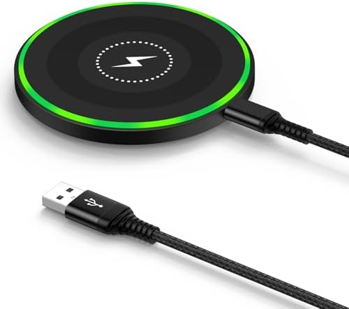 S25 Ultra Fast Wireless Charger Pad for Samsung Galaxy S Series & Moto Edge – 15 W Charging Station with Sleek Design, Safety Features, and Universal Compatibility for a Hassle-Free Experience