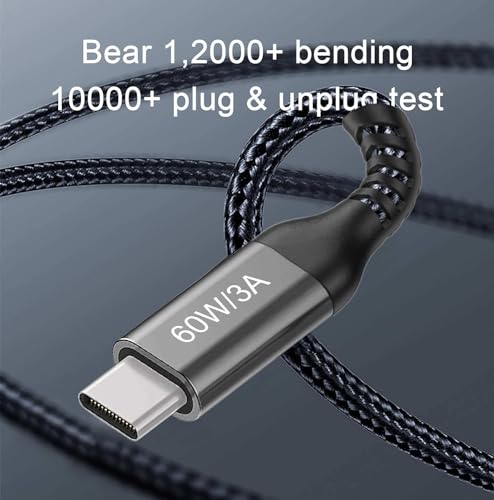 15 FT USB-C to USB-C Charging Cable (2 Pack, 60 W) – High-Speed Data Transfer & Power Delivery for i Phone 15 Pro, Samsung Galaxy S23/S22, Google Pixel 6 Pro, and More – Ultimate Compatibility & Durability for On-the-Go Charging Solutions