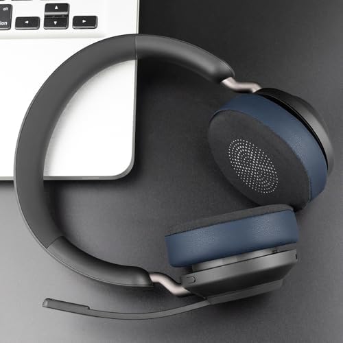 Revolutionary SOULWIT Cooling Gel Earpads for Jabra Evolve2 65 & 40 – Experience Ultimate Comfort with Breathable Ice Silk Fabric – Superior Replacement Ear Cushions for On-Ear Wireless Headsets – Perfect for Long Hours of Use in Sleek Black – Elevate Your Listening Experience with Enhanced Performance and Style