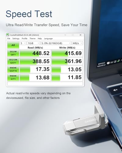 High-Speed 128 GB USB C Flash Drive – Dual USB-A and USB-C Memory Stick with 450 MB/s Transfer Rate for Effortless Data Storage Across Smartphones, Tablets, Computers & Game Consoles – Compact & Durable Design for Ultimate Portability