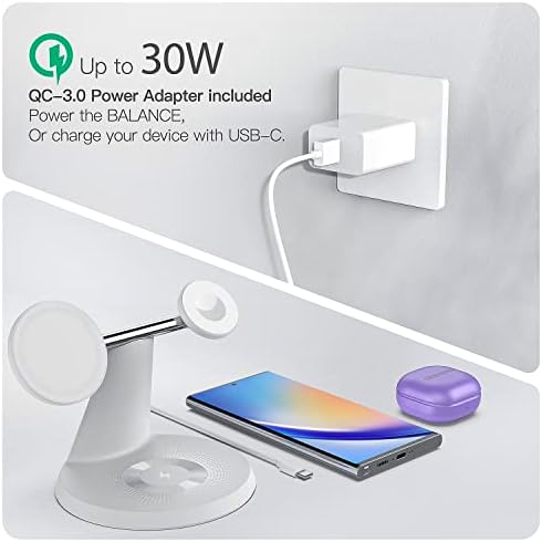Revolutionary 3-in-1 Apple Device Charging Station – Fast Mag Safe Wireless Charger for i Phone 12-16, Apple Watch, and Air Pods – Sleek, Space-Saving Design with Enhanced Compatibility for Streamlined Daily Charging Experience