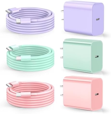 Compatible with iPhone 16/15 Charger Fast Charging, Dual Port 20W USB C Wall Charger Block Type C to Type C 10ft Long USB C Fast Charing Cable for Phone 15/16/Pro Max/Pro/PlusPad Pro/Air/Android – Enhanced Compatibility and Speed