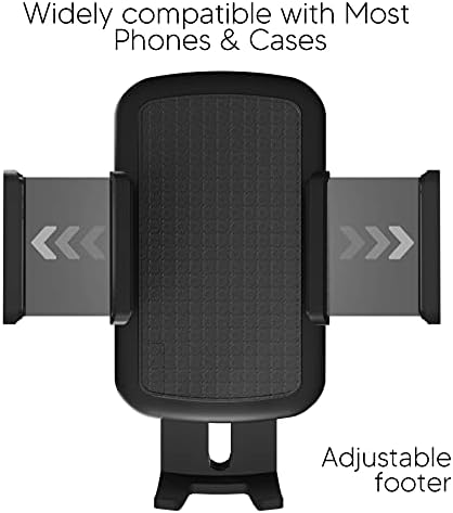 Talk Works Adjustable Car Cupholder Cell Phone Holder for i Phone 15 Series & More – 8-Inch Gooseneck Mount for Hands-Free Navigation, Secure Fit, and 360-Degree Rotation – Essential Auto Accessory in Sleek Black Finish