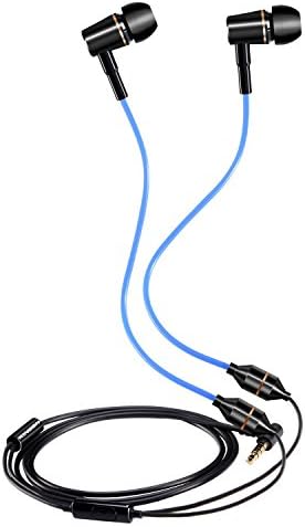 KINDEN Anti-Radiation Air Tube Headphones – Radiation-Free Wired Earbuds with Binaural Acoustic Stereo Sound & Integrated Microphone for Enhanced Safety and Comfort – Durable Aluminum Housing in Sleek Black Finish