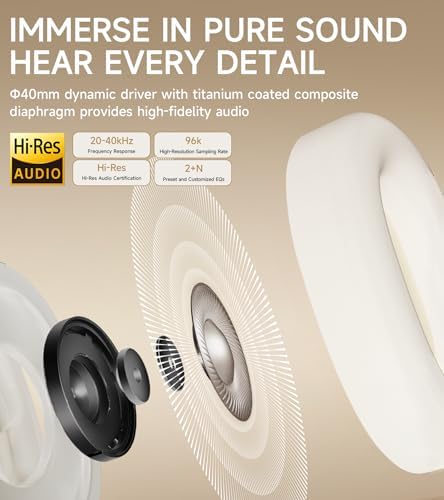 Atom Max Hybrid Active Noise Cancelling Over-Ear Headphones – Ultimate Comfort and Superior Hi-Res Audio Experience with 45-Hour Battery Life, Quick Recharge, Customizable Sound Profiles via Intuitive App, Lightweight Foldable Design, Luxurious Earpads in Elegant Black – Perfect for Travel, Work, or Home Listening