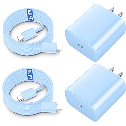 Ultra-Fast 45 W Samsung USB-C Wall Charger with 6.6 FT Cable – Optimal Charging Solution for Galaxy S25 Ultra, S24, S23, S22, Note 10/20 & Tab S8/S7 – Compact Design with Advanced Safety Features for Rapid Device Power-Up