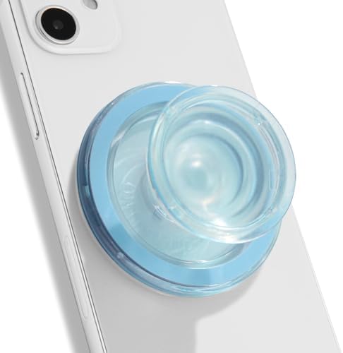 Vibrant Violet Mag Safe-Compatible Mobile Grip Stand – Stylish and Ergonomic Collapsible Accessory for Enhanced Usability – Transform Your Smartphone Experience with Trendy Translucent Design and Ultimate Comfort