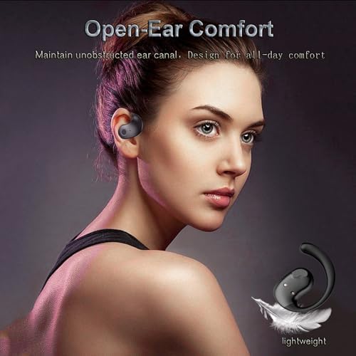Revolutionize Your Listening Experience with Advanced Bone Conduction Open Ear Earbuds – Bluetooth 5.4 Wireless Headphones Engineered for Outdoor Adventures – Sweat-Resistant and Ergonomically Designed for All-Day Comfort – Stay Aware with Superior Sound Quality While Jogging, Commuting, or Working – Ideal for Active Lifestyles and Safety-First Audio Enjoyment.