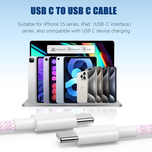 iPhone 16 15 USB C Charger Cable 10ft, Long Fast Charge Type C to C Charging Cord Wire for Apple iPhone 16 Pro Max/16 Pro/15 Plus/15 Pro Max,iPad Pro 12.9/11 inch/Mini/Air 5/4th,MacBook,Samsung-Black – Enhanced Compatibility and Speed