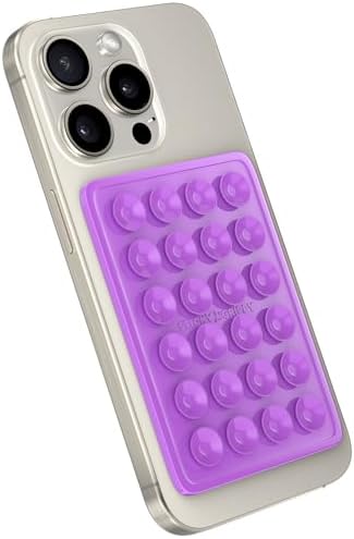 Premium Silicone Suction Phone Mount for i Phone & Android – Hands-Free Holder for Tik Tok, Selfies & Fidgeting – Versatile Shower Mirror & Smooth Surface Compatibility – Stylish Chocolate Finish for Enhanced Functionality and Aesthetic