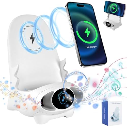 Innovative 3-in-1 Portable Mini Chair Wireless Charger with Ergonomic Phone Holder and Integrated Speaker – Fast Charging Solution for All Smartphones – Perfect Tech Gift for Modern Lifestyles and On-the-Go Connectivity