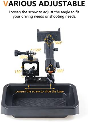 Revolutionize Your Ford Bronco Experience with the 360° Adjustable Dash Phone Mount Holder – Precision-Engineered Aluminum Smartphone Bracket for 2021-2025 Models, Perfect for 2-Door and 4-Door Interiors, Effortless Installation, Stylish Black Design for Maximum Durability and Functionality