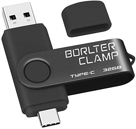 128 GB USB Type-C Flash Drive by Borlter Clamp – Dual Port Memory Stick for Fast Data Transfer with USB 3.0 Compatibility for Android Smartphones, Tablets, and Computers – Perfect for Samsung Galaxy S10/S9/Note 9, LG, and Huawei Devices – Reliable Storage Solution for Photos, Videos, and Documents