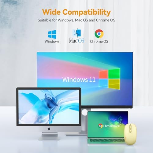 TECKNET 2.4 GHz Wireless Mouse – Ultra-Quiet & Portable Computer Companion with Adjustable DPI, USB Receiver, and Ergonomic Design for Seamless Use Across Chromebook, Laptop, PC & Mac – Enhance Productivity Effortlessly