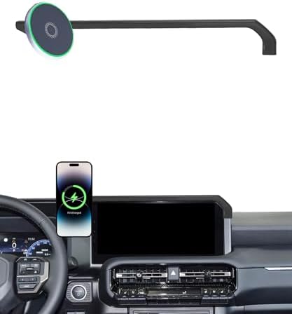 Revolutionary Wireless Car Phone Holder for 2024-2025 Toyota Land Cruiser LC250 – 15 W Fast Charging & Secure Screen-Mounted Design for 8/12.3 Inch Displays – Elevate Your Driving Experience with Hands-Free Functionality and Universal Smartphone Compatibility