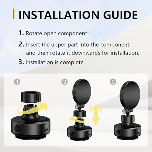 2025 Upgraded Magnetic Phone Holder for Car, 360 Rotatable Folding Vacuum Suction Phone Holder Stand for Dashboard, Windshield, Car, Gym, Car Cell Phone Holder for Android iPhone – Enhanced Compatibility and Speed