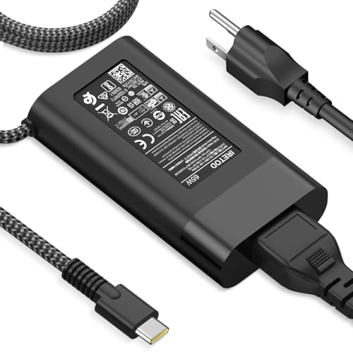 HP 65 W USB-C Fast Laptop Charger – Ultra-Slim Type-C Power Adapter for Superior Compatibility with HP Spectre, Envy, Elite Book, and Chromebook Models – Efficient Charging Solutions for Maximum Performance and Speed in a Lightweight Design