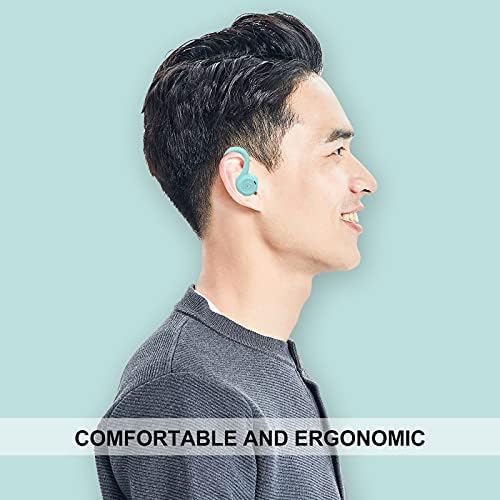 Ultimate Green Wireless Earbuds with Earhooks – Bluetooth 5.1 Noise Cancelling Sports Headphones, Waterproof Design for Secure Fit During Workouts, Compact Earphones for Enhanced Sound Quality and Durability