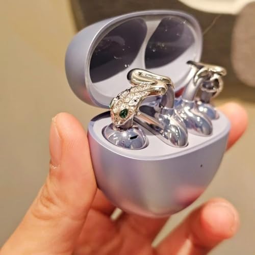 Elevate Your Earbuds with a Chic Silver Rhinestone Bow Clip-On Accessory – Customizable DIY Earbud Decor for Fashion-Forward Audio Enthusiasts – Perfect for Daily Use & Special Events