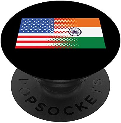 Indian American Half Inda USA Flag PopSockets Grip and Stand for Phones and Tablets – Enhanced Compatibility and Speed