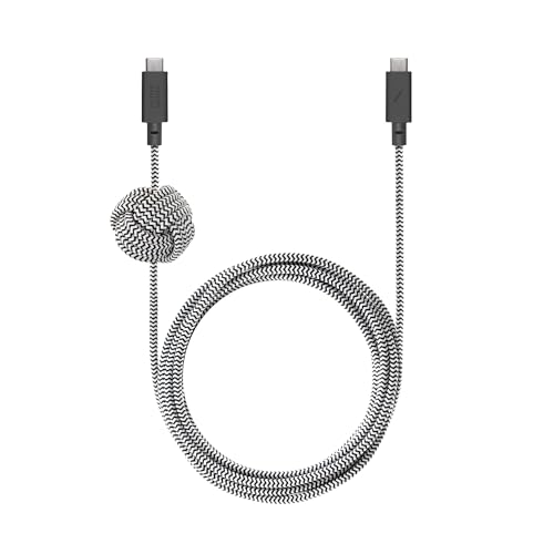Native Union Anchor Cable 240 W: 10 ft Eco-Friendly Reinforced Braided USB-C to USB-C Power Delivery 3.1 Charging Cable with Weighted Knot for i Phone 16, Mac Book Pro 14″/16″ M2 – Ultra-Fast, Durable, Tangle-Free Charging Solution