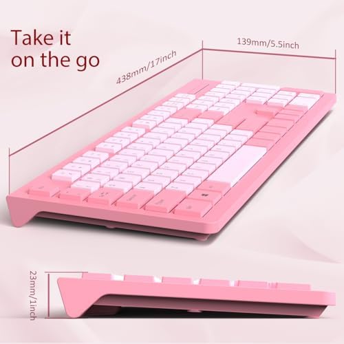 Upgrade Your Typing Experience with the Spill-Resistant USB Wired Keyboard – Low Profile Chiclet Keys, Large Number Pad, and Ergonomic Design for Enhanced Comfort and Speed – Perfect for Professionals and Home Users (Black)