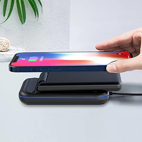 Versatile 3-in-1 Wireless Charging Station with Foldable Design – 15 W Fast Qi Charger Dock for Apple Watch, Air Pods & i Phone/Samsung Devices – Includes 18 W QC3.0 Adapter for Enhanced Speed and Compatibility