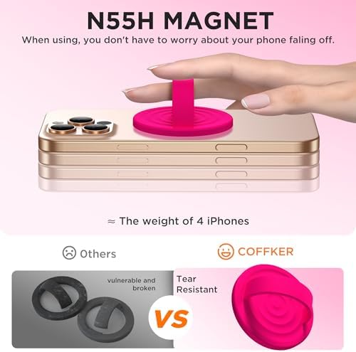 Revolutionary Magnetic Phone Ring Grip Holder – Ergonomic Silicone Finger Loop for i Phone Pro Max/Plus, 12/13/14/15/16 Series – Compatible with Mag Safe – Oat Color Enhances Aesthetics and Comfort – 360-Degree Rotation for Effortless Use – Secure Your Device with Style and Stability – Essential Smartphone Accessory for Unmatched Usability and Convenience