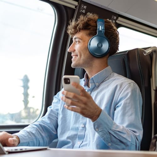 One Odio Studio Pro C Silver Over-Ear Bluetooth Headphones: Immerse Yourself in 110 Hours of Uninterrupted Wireless Audio with High-Performance 50 mm Neodymium Drivers for Rich Deep Bass and Crystal-Clear Sound; Effortlessly Portable Foldable Design Ideal for Travelers, Seamless Compatibility Across PCs, Phones, and Tablets for Ultimate Versatile Listening Experience