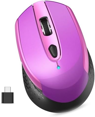 Elevate Your Productivity with the Race GT USB C Wireless Mouse – Ergonomic Design, 2.4 GHz Connectivity, and 6 Customizable Buttons for Mac & PC Users – Precision at Your Fingertips with Adjustable DPI Settings for Seamless Work and Play