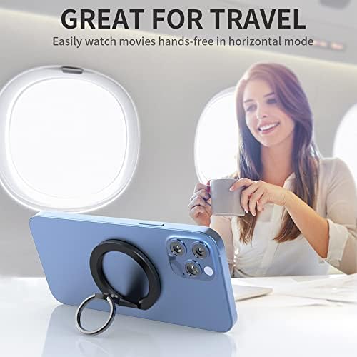Magnetic 2-in-1 Phone Grip & Kickstand – Rapid X Snapo for i Phone 12-15 Series – Lightweight Aluminum Holder with 360° Flexibility and Enhanced Compatibility – Perfect for Hands-Free Viewing in Multiple Colors