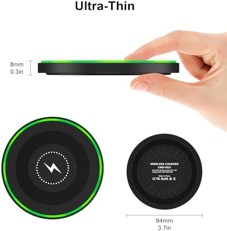 Google Pixel 9 A Wireless Fast Charging Pad – 15 W Charger Compatible with Google Pixel 9, 8, 7 Pro XL & Samsung Galaxy S25, S24 Ultra – Sleek Design with Intelligent Charging for Home & Travel Use – Non-Slip Surface for Secure Charging