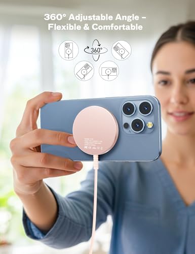 Bohuma Magnetic Wireless i Phone Charger – Fast Mag-Safe Charging Pad for i Phone 16, 15 Pro Max, 14 Pro Max, 13, 12 Pro Max & Air Pods Pro – Sleek Design for Home and Office – Effortless Alignment & Enhanced Power Efficiency