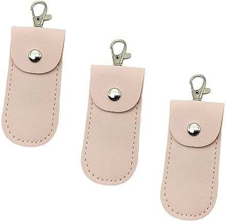 Stylish Pink Leather USB Flash Drive Case Set – 3 Durable Protectors for Safe Storage and Easy Access – Perfect for Women Who Love Chic Tech Accessories – Enhanced Compatibility & Speed for All USB Drives