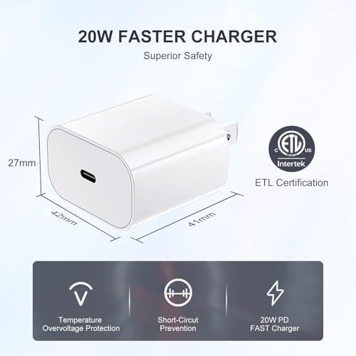 High-Speed i Phone Charging Solution: 10 ft USB C to Lightning Cable with Compact Type C Wall Adapter for Effortless Power Boosting – Perfectly Compatible with i Phone 14 Pro Max, 14 Plus, 14, 13, 12 Mini, 11, XS Max, XR, and i Pad – Durable, Portable, and Ideal for Active Lifestyles