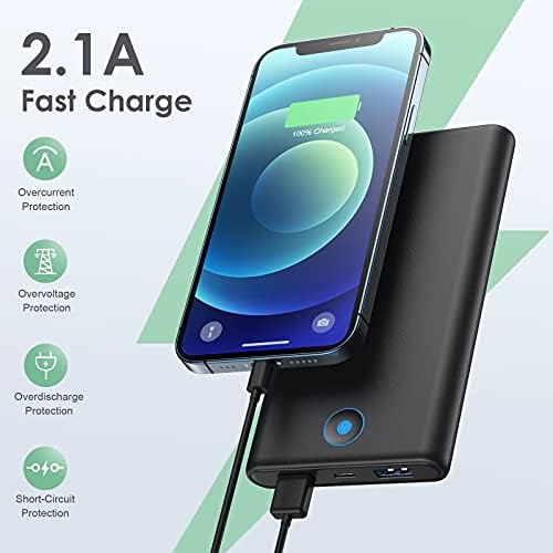 Ultra-Slim 20,000 m Ah Power Bank Duo – Fast Charging Portable Charger with Dual USB Outputs for i Phone 16/15/14/13/12/X and Samsung S24/S23 – Lightweight External Battery Pack for On-the-Go Power Solutions