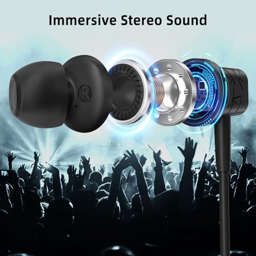 APETOO USB C Wired Earbuds: Unmatched Sound Quality and Noise Isolation for Samsung Galaxy S25/S24/S23 & i Phone 16 – Ergonomic In-Ear Design for Ultimate Comfort and Broad Device Compatibility – Fast USB C Connectivity for Effortless Music Enjoyment and Immersive Listening Experience