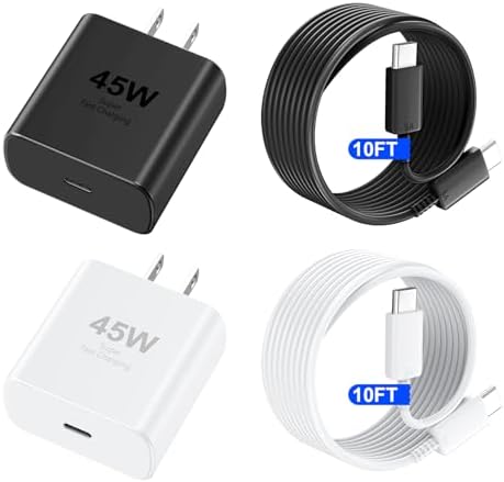 Accelerate Your Power Needs with Our 45 W Ultra-Fast USB-C Charger for Phone 16 Series – Includes a 10 ft Type C Cable in Eye-Catching Purple – Perfectly Crafted for Swift Power Delivery to Phone 16 Pro, Max, Plus & Earlier Models – Unleash Maximum Charging Efficiency and Aesthetic Appeal for Tech Enthusiasts on the Move